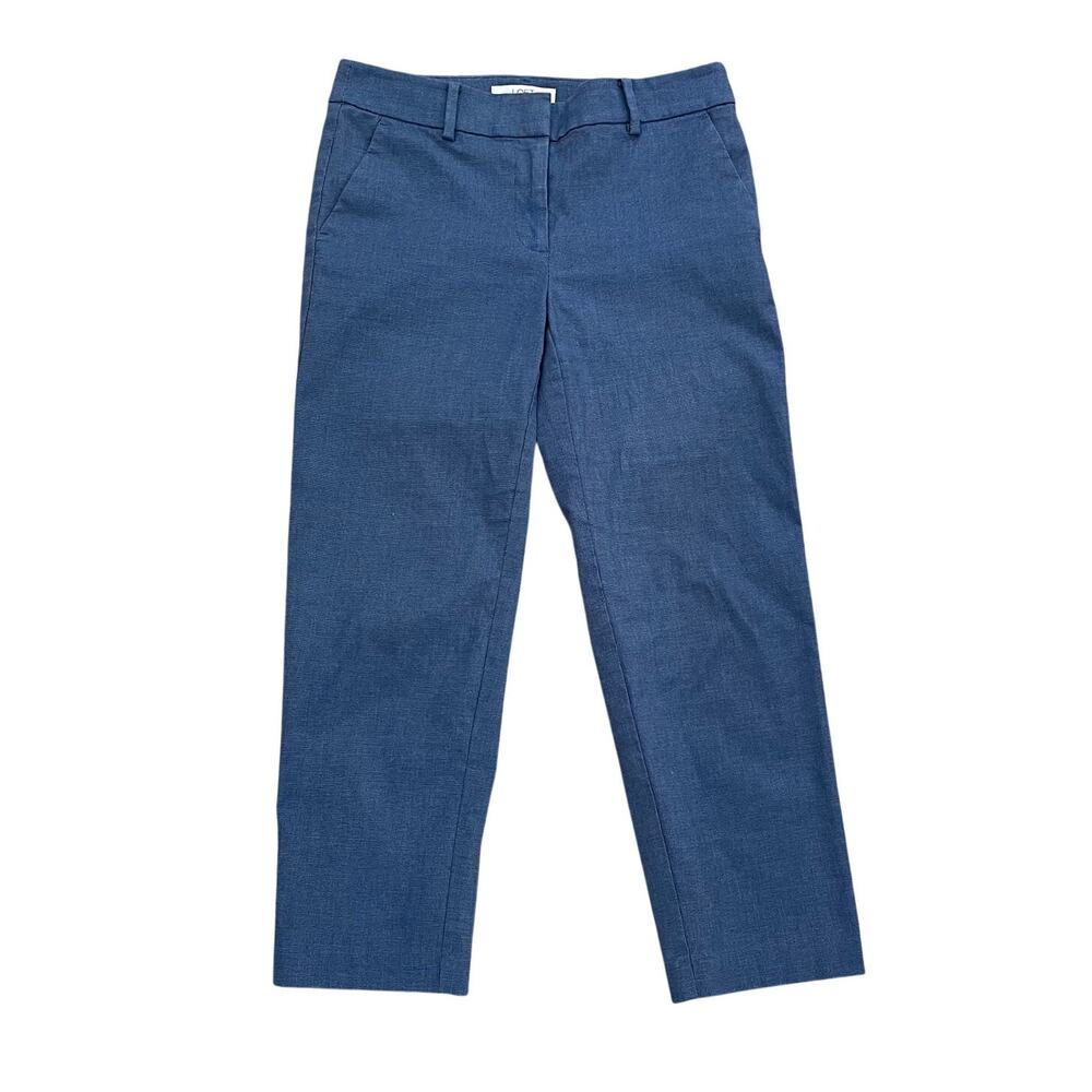 Ann Taylor LOFT Blue Riviera Slim Ankle Pants / Chinos, Size 2 Petite
